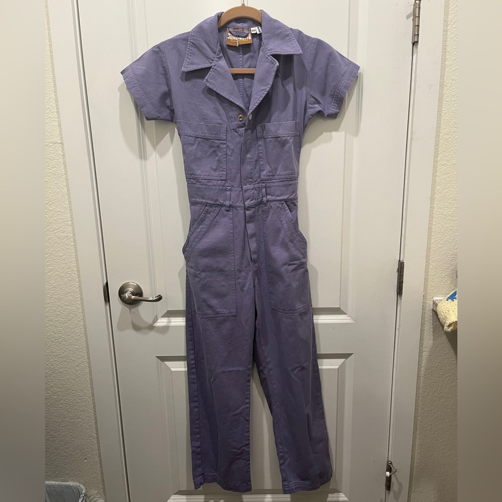 Big Bud Press short sleeve purple jumpsuit XXS Petite